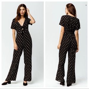 Sky & Sparrow Boho Print front tie Jumpsuit M